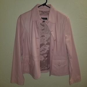 Pink Leather Jacket by IDEOLOGY